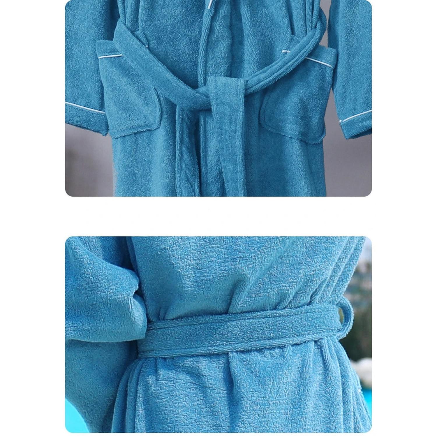 Wrapped in Warmth — 100% Cotton Terry Bathrobe for Women