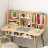 Modern Study Desk with Optional Bookshelf — White or Oak 3 Sizes