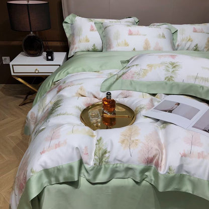 Luxury Floral Lyocell Bedding Set — 4-Piece
