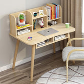 MSDOBS001Modern Study Desk with Optional Bookshelf — White or Oak 3 Sizes