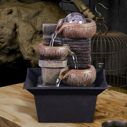 Zen Tabletop Water Fountain — Feng Shui &amp; Meditation Decor
