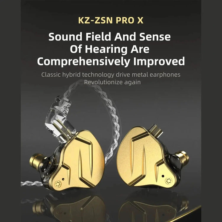 KZ ZSN Pro X 1DD 1BA Metal HIFI In Ear Earphone Bass Earbuds Hybrid Driver Sport Headset Very Low Voice For ZSX ZAX ASX EDX Z1 Jonine&