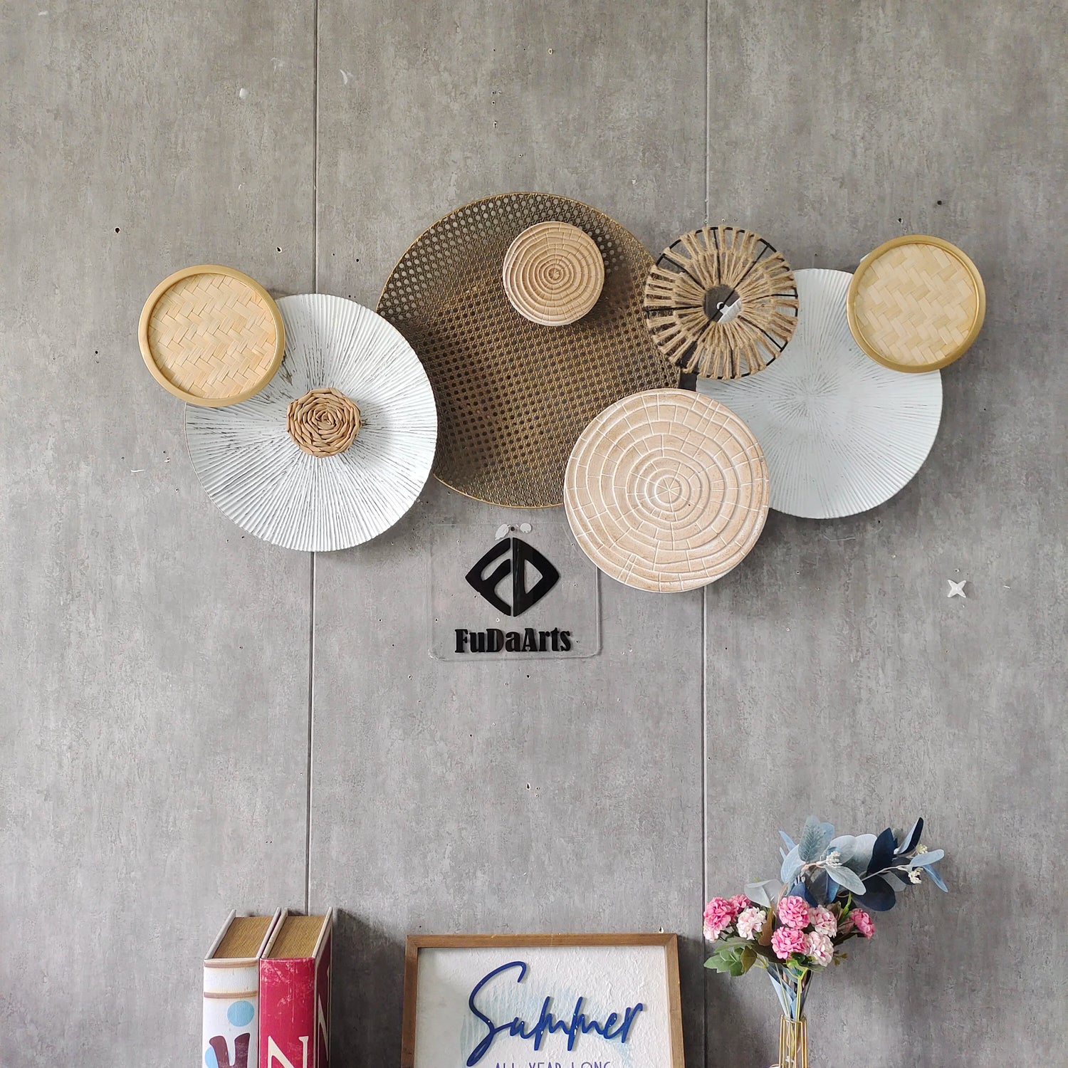 Luxury Flora Flower Metal Wall Decor (135x59cm)