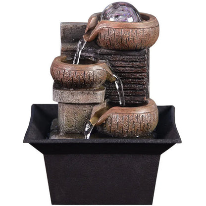 Zen Tabletop Water Fountain — Feng Shui &amp; Meditation Decor