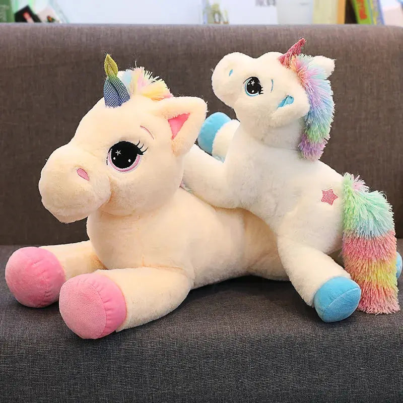 Large Unicorn Plush Pillow — Soft Stuffed Animal &amp; Gift for Girls