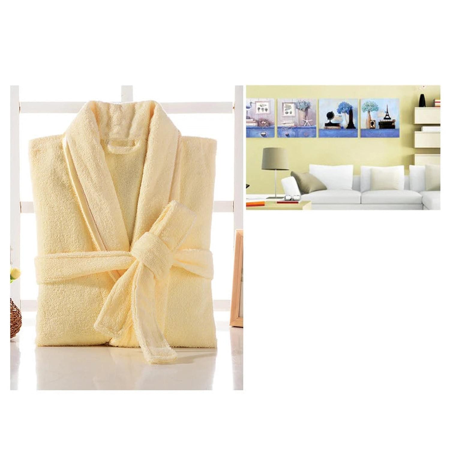 Wrapped in Warmth — 100% Cotton Terry Bathrobe for Women