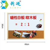 XINDI 30*40cm Combination Whiteboard Cork Board Combination Wood Frame Magnetic Whiteboard With Free Marker Pens Jonine’s Corner