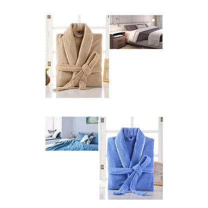Wrapped in Warmth — 100% Cotton Terry Bathrobe for Women