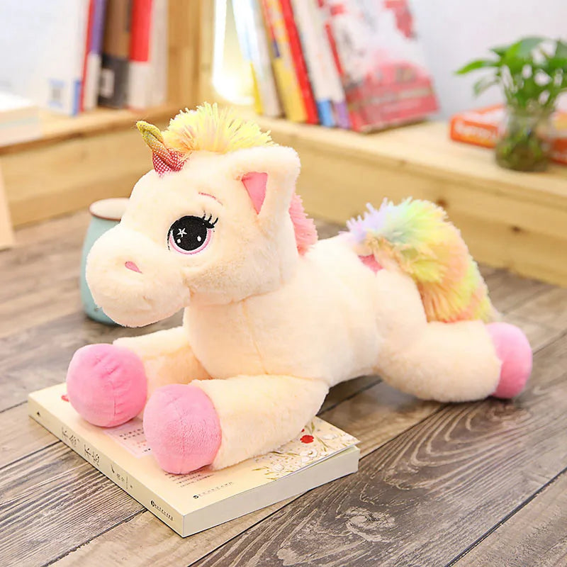 Large Unicorn Plush Pillow — Soft Stuffed Animal & Gift for Girls