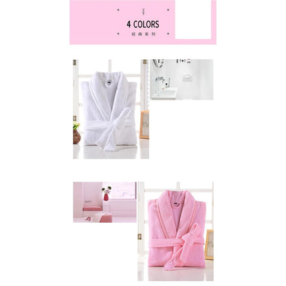 Wrapped in Warmth — 100% Cotton Terry Bathrobe for Women