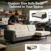 Electric Gliding Sofa Bed – Fabric & Wood Frame, Remote Control Recline, Foldable