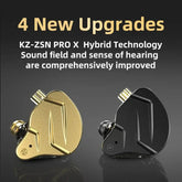 KZ ZSN Pro X 1DD 1BA Metal HIFI In Ear Earphone Bass Earbuds Hybrid Driver Sport Headset Very Low Voice For ZSX ZAX ASX EDX Z1 Jonine&