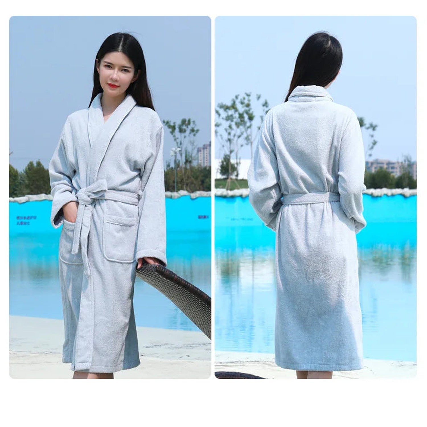 Wrap Yourself in Calm — 100% Cotton Terry Bathrobe