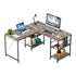 Bestier L-Shaped Executive Desk with Storage Cabinet Jonine’s Corner