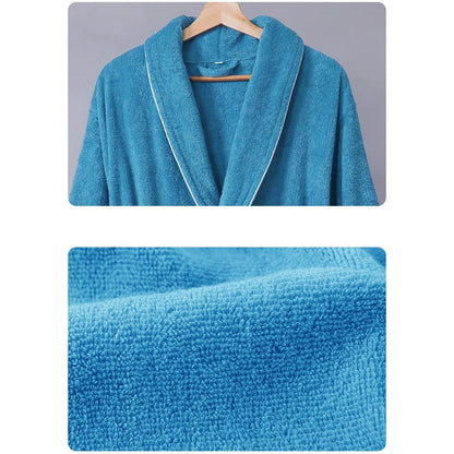 Wrapped in Warmth — 100% Cotton Terry Bathrobe for Women