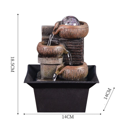 Zen Tabletop Water Fountain — Feng Shui & Meditation Decor
