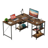 Bestier L-Shaped Executive Desk with Storage Cabinet Jonine’s Corner