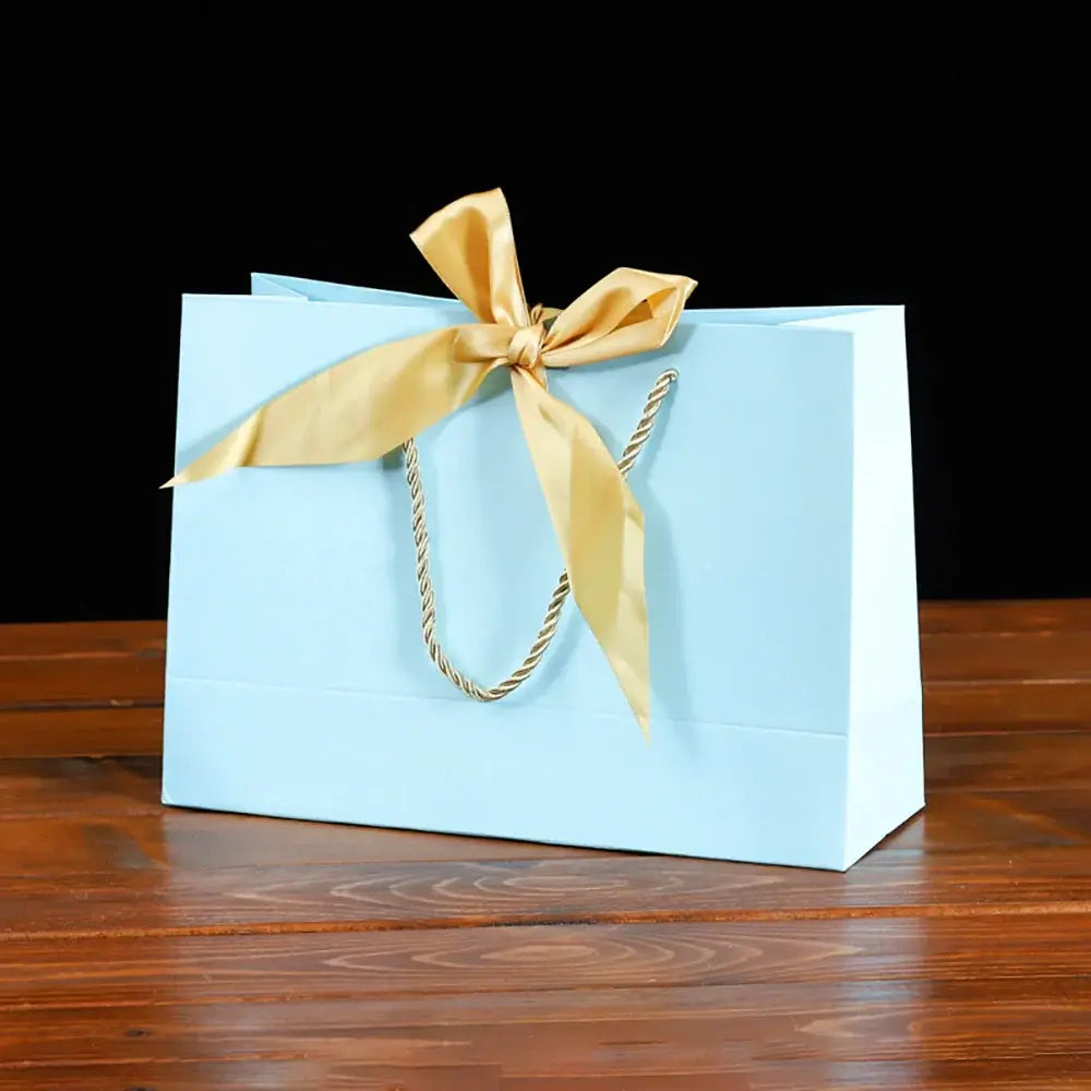 Gift Bags With Handles Paper Party Favor Handbag Bow Ribbon Jewelry Packing Birthday Wedding Graduation Celebration Present Wrap — Product Jonine’s Corner