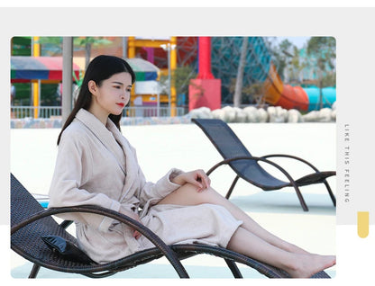 Wrapped in Warmth — 100% Cotton Terry Bathrobe for Women