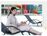 Terry Robe Women 100% Cotton Bathrobe Lovers Brown Robes Men Bathrobe Solid Towel Fleece Long Sleepwear Bridesmaid Robe White Jonine’s Corner
