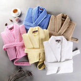 Terry Robe Women 100% Cotton Bathrobe Lovers Brown Robes Men Bathrobe Solid Towel Fleece Long Sleepwear Bridesmaid Robe White Jonine’s Corner