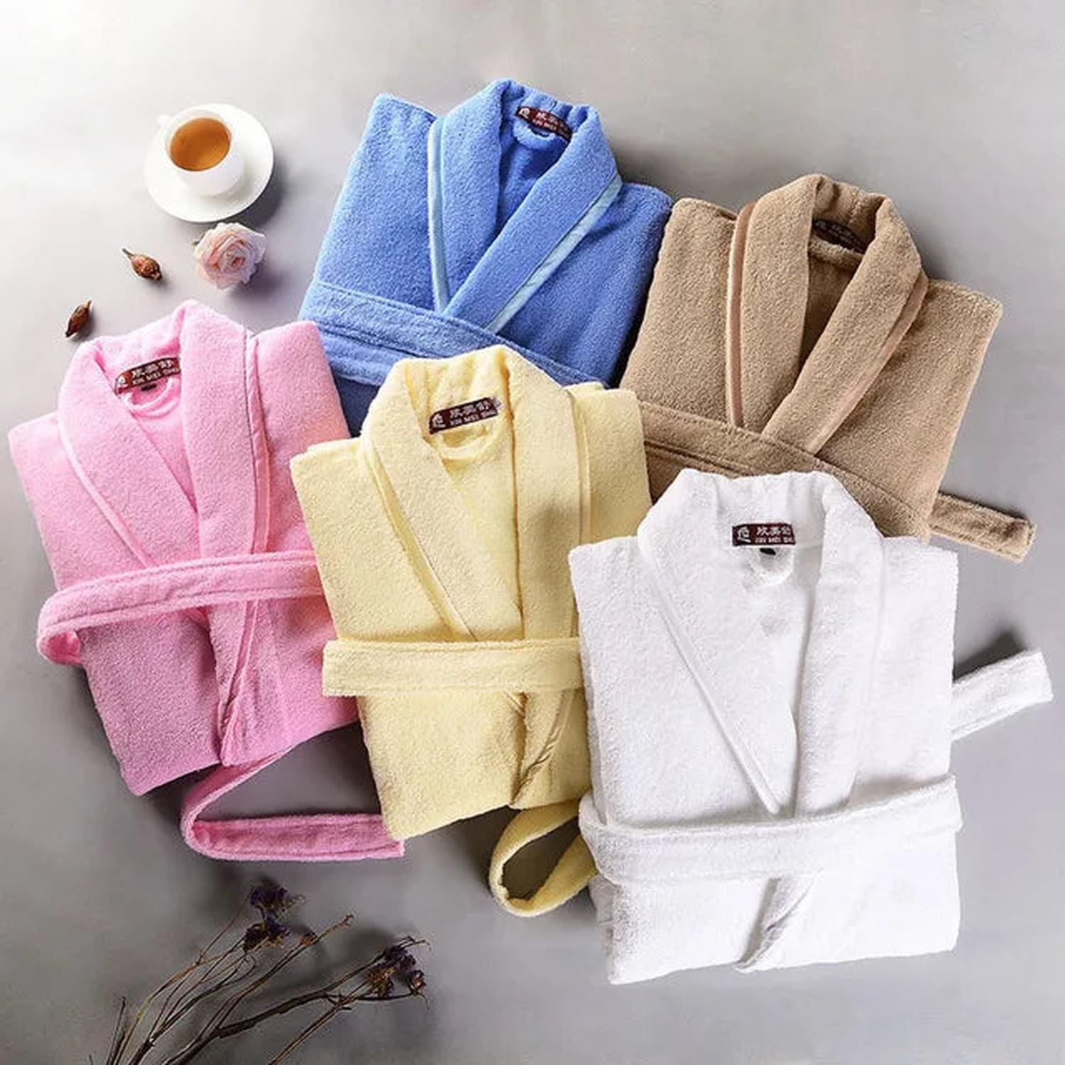 Wrapped in Warmth — 100% Cotton Terry Bathrobe for Women