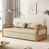 Electric Gliding Sofa Bed – Fabric & Wood Frame, Remote Control Recline, Foldable