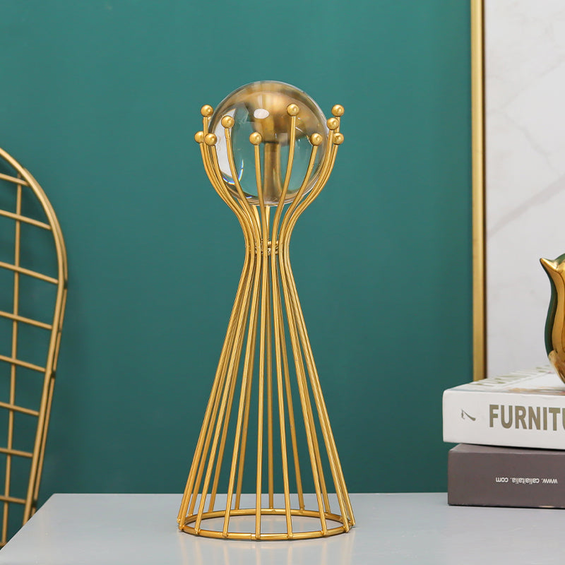 Gold Crystal Ball Decorative Accent