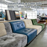 Electric Gliding Sofa Bed – Fabric & Wood Frame, Remote Control Recline, Foldable