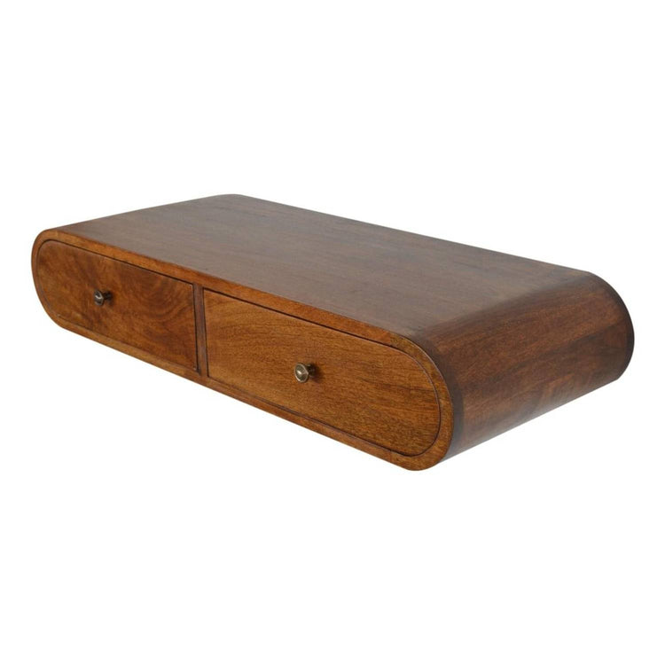 Wall Mounted Chestnut Console Table dropshipping-3
