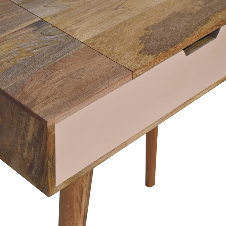 Mini Blush Pink Dressing Table with Foldable Mirror for resell-5
