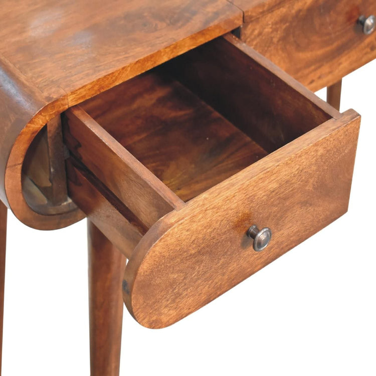 Chestnut Dressing Table with Foldable Mirror for wholesale-7