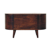 Walnut Rounded Lid-up Blanket Box-0