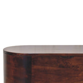 Walnut Rounded Lid-up Blanket Box-4