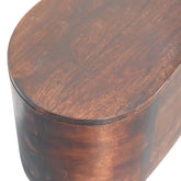 Walnut Rounded Lid-up Blanket Box-5