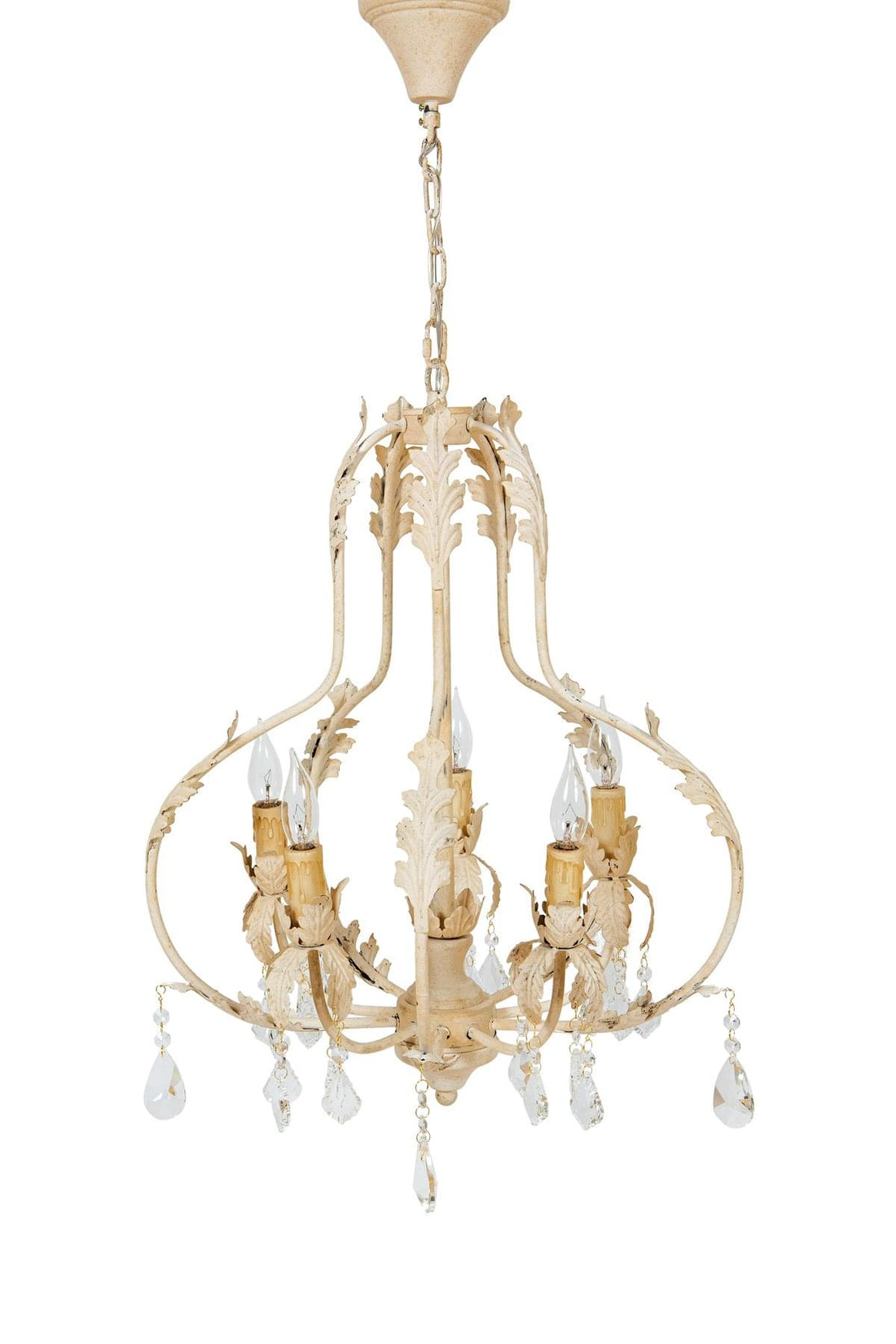 Berkeley Antique Ivory Crystal Chandelier