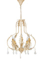 MANOR LUXE Berkeley metal crystal chandelier 26x20 antique ivory - dining room chandelier