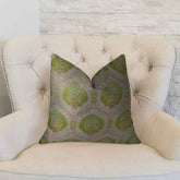 Tulip Garden Pink and Green Handmade Luxury Pillow — Home & Garden - Home Textile - Pillows
