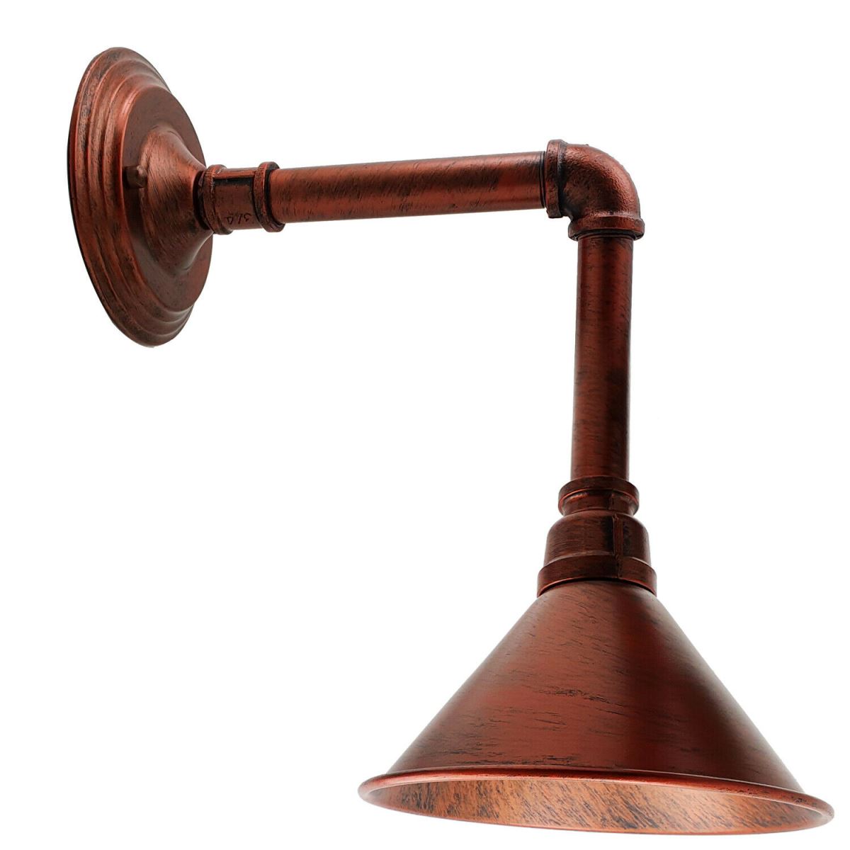 Rustic Red Steampunk Pipe Wall Sconce