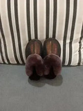 Natural shearing fur slippers Australian sheepskin and fur integrated slippers for men and women&