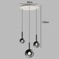 Nordic Stair Chandelier — Living & Dining Room Pendant Ceiling Light featuring three modern glass pendant lights suspended at varying heights for elegant statement lighting in minimalist Nordic design.