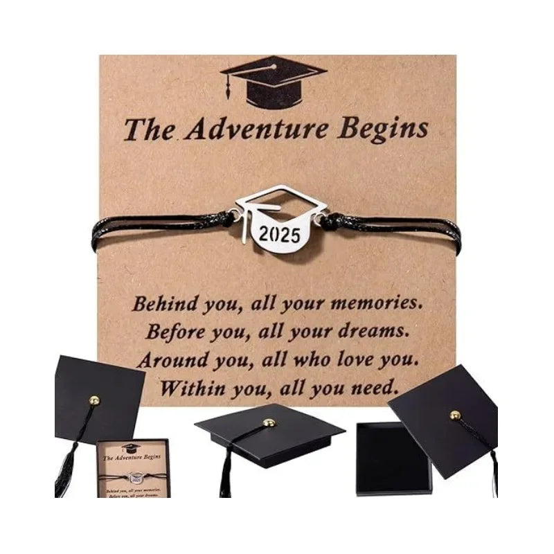 Graduation Gift Box Set — Compass, Bracelet & Keepsake Card
