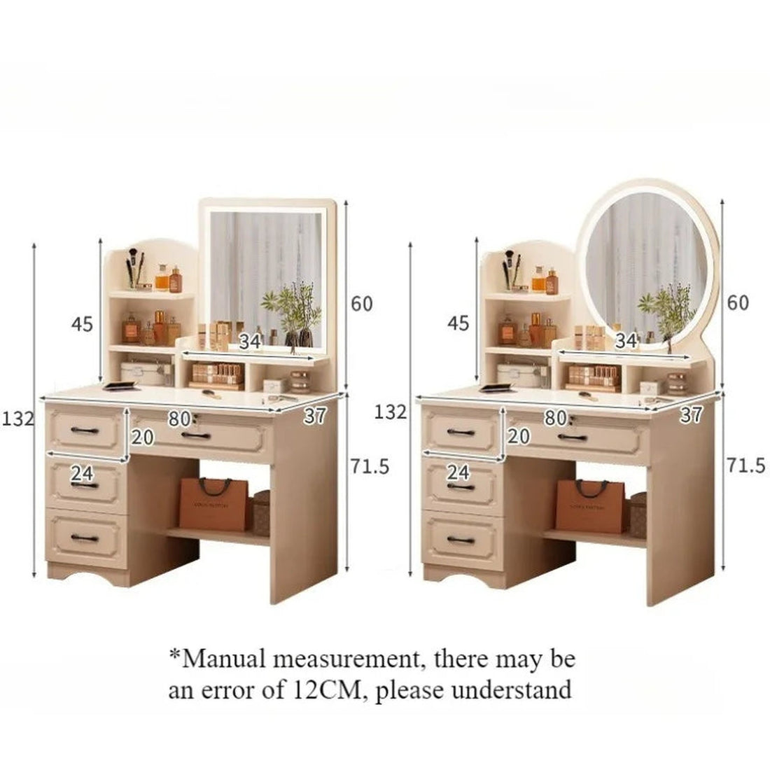 Small Space, Big Ritual — Compact Dressing Table with Mirror &amp; Storage