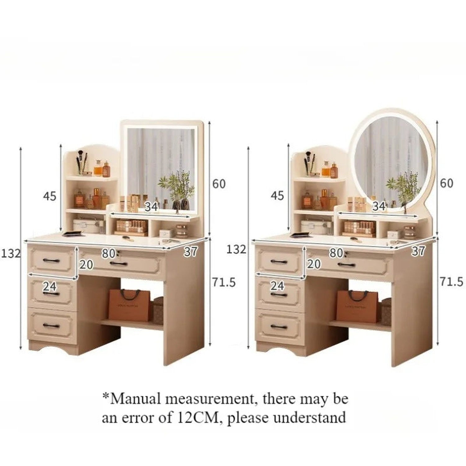 Small Space, Big Ritual — Compact Dressing Table with Mirror &amp; Storage