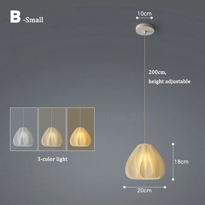 3D Floral Resin Pendant Light — Nordic Chandelier