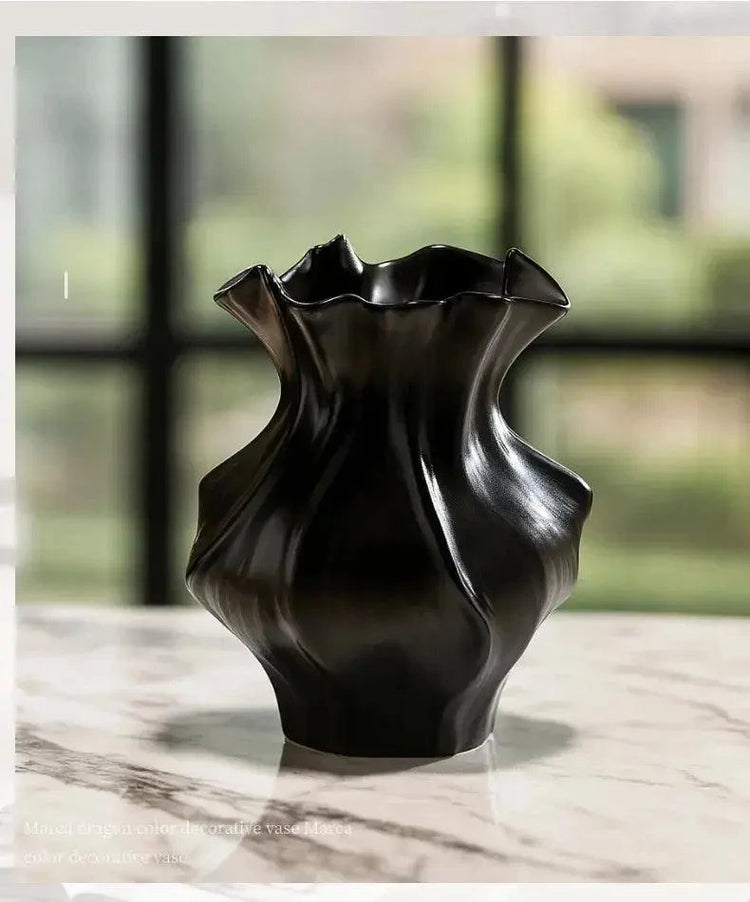 Textured Ceramic Wave Vase Jonine’s Corner