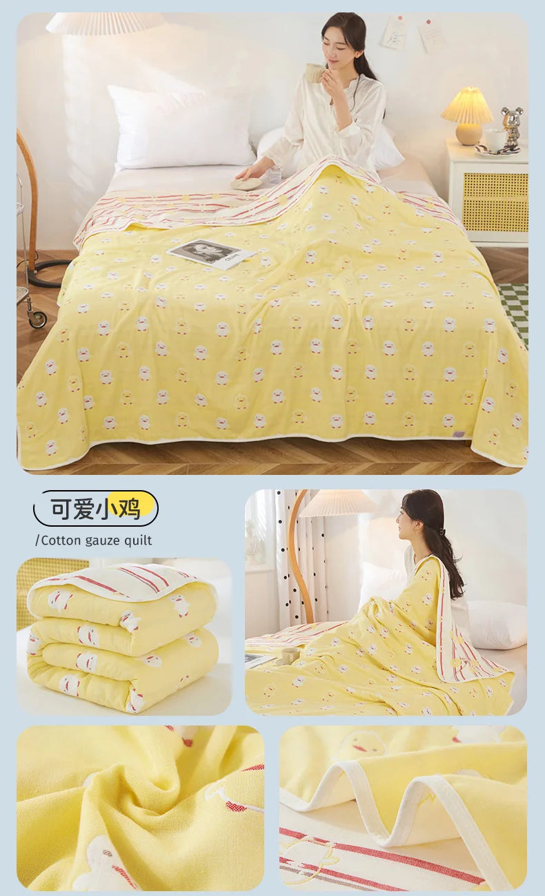 Cotton Gauze Summer Quilt — Solid