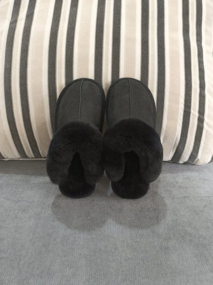 Cloud Underfoot — Natural Sheepskin & Fur Anti-Slip Home Slippers