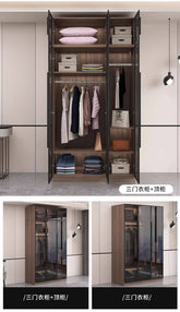 Glass light luxury corner cloakroom wardrobe Double clothes closet cabinets and wardrobes Cabinet dressing clothe home furniture Jonine&