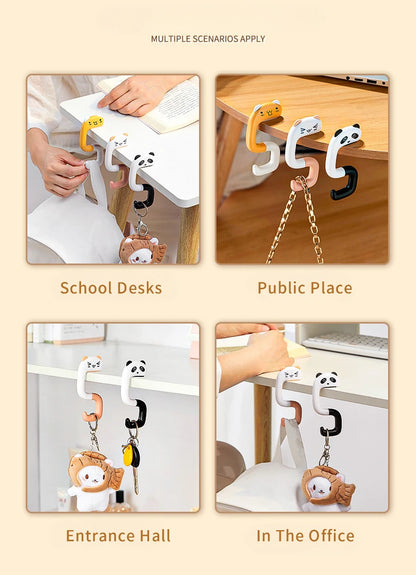 Hang It, Hide It — No-Drill Desk Side Hanging Organizer with Bag Hook